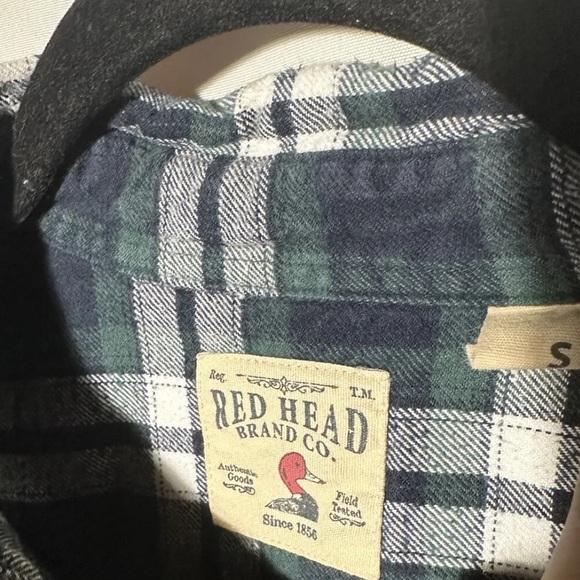 Redhead Brand Co. Men’s Flannel Bundle Size Small 100% Cotton Green And Red - Picture 8 of 10